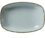 Suppenteller Teller Casa Porzellan blau 23 x 16 x 4 cm