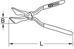 KS Tools 222.1601 Falzzange, gerade