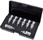 "KS Tools 917.1490 1/4" CHROMEplus Bit-Stecknuss-Satz mit Gelenk Torx, 8-tlg. T8-"