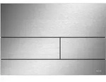 TECEsquare WC-Bet&auml;tigungsplatte Metall 2, Edelstahl geb&uuml;rstet Metall