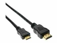 InLine® HDMI Mini Kabel, High Speed Cable, Stecker A auf C, verg. Kontakte,...