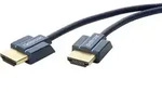 clicktronic HDMI Anschlusskabel 2.00 m Blau 70704 Audio Return Channel, vergoldete