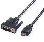 VALUE Kabel DVI (18+1) ST - HDMI ST, schwarz, 5 m Adapter / Konverter