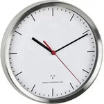TFA Dostmann 60.3530.02 Funk Wanduhr 220 mm x 45 mm Aluminium (geb&uuml;rstet)