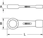 KS Tools 517.0946 Schlag-Ringschl&uuml;ssel, 46mm