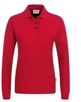 HAKRO Damen Longsleeve-Poloshirt MIKRALINAR&reg; rot, XS