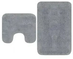 vidaXL Badematten-Set 2-tlg. Stoff Grau