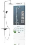 AQUASTAR &Uuml;berkopfbrause-Set, Chrom/Anthrazit, mit Ablage
