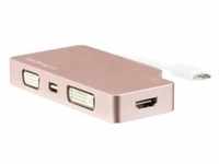 StarTech.com USB-C Video Adapter Multiport - Rose Gold
