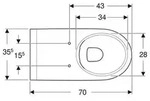 Geberit Wand-Tiefsp&uuml;l-WC RENOVA COMFORT Rimfree, teilgeschlossene