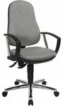 Topstar B&uuml;rostuhl Support&reg; P Deluxe, 8179AG23 grau, chrom Stoff