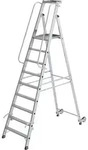 G&uuml;nzburger Steigtechnik MUNK 51089 Aluminium Stufen-Stehleiter fahrbar Arbeitsh&ouml;he