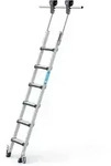 Stufen-Regalleiter Comfortstep Trec LH 6Stufen senkr.Einh&auml;ng-H.1,84-2,08m fahrb.