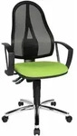 Topstar B&uuml;rostuhl Point 60 Netz Plus, G050 gr&uuml;n, chrom Stoff