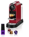 KRUPS Kapselmaschine Nespresso CITIZ CHERRY RED Kaffeemaschine + Welcome Pack