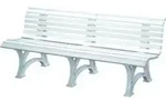 Gartenbank BORKUM 4-Sitzer L&auml;nge 2000 mm wei&szlig;
