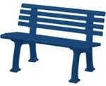 Gartenbank IBIZA 2-Sitzer L&auml;nge 1200 mm blau