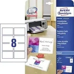 Avery-Zweckform C32028-25 Bedruckbare Visitenkarten, glatte Kanten 85 x 54 mm Wei&szlig;
