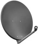Goobay 80 cm Alu-Satellitensch&uuml;ssel - f&uuml;r Ein-/Mehrteilnehmer mit besonders