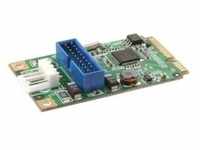 InLine® Mini-PCIe Karte, 2x USB 3.2 Gen. 1 I/O-Karten / Cardreader