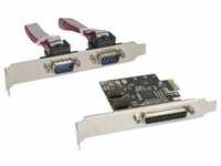 InLine® Schnittstellenkarte, 1x 25pol parallel + 2x 9pol seriell, PCIe...