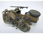7403 - Modellbausatz,1:9 Deut.Milit&auml;rmotorrad mit Seitenwagen