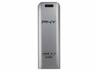 PNY Elite Steel - USB-Flash-Laufwerk - 64 GB