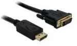 Delock DisplayPort / DVI Adapterkabel DisplayPort Stecker, DVI-D 24+1pol. Stecker