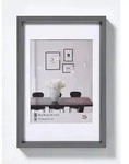 BILDERRAHMEN Steel Style Kunststoff Rahmen 50x60 cm Silber