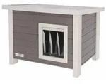 Kerbl ECO Katzenhaus Eli 57×45×43 cm Grau und Weiß