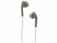 In-Ear-Kopfhörer, Mikrofon und Fernbedienung, schweißfeste grüne Khaki-Creme JVC