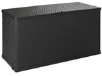vidaXL Garten-Aufbewahrungsbox Anthrazit 120x56x63 cm PP Rattan