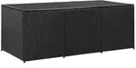 vidaXL Gartenbox Poly Rattan 180x90x70 cm Schwarz