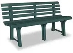 vidaXL Gartenbank 145,5 cm Kunststoff Gr&uuml;n