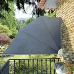vidaXL Faltbarer Balkonf&auml;cher Grau 160&times;240 cm