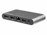 StarTech.com USB C Dock, 4K Dual Monitor DisplayPort, Mini Laptop Docking Station,