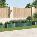 vidaXL Garten-Hochbeet Verzinkter Stahl 320x80x45 cm Gr&uuml;n