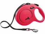 FLEXI Rollleine New CLASSIC Gurt - 8m, bis 50kg - Rot