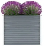 vidaXL Garten-Hochbeet Verzinkter Stahl 100x40x77 cm Grau