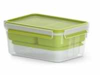 EMSA Lunchbox Clip & Go XL 2,3l, Brotdose, Erwachsener, Grün, Transparent,