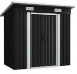 vidaXL Gartenschuppen Anthrazit Stahl