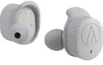 Audio Technica ATH-SPORT7TW In Ear Kopfh&ouml;rer Bluetooth&reg; Grau Lautst&auml;rkeregelung,