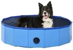 vidaXL Hundepool Faltbar Blau 80 x 20 cm PVC