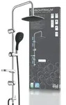 DUSCHTRAUM &Uuml;berkopfbrause-Set, Chrom/Schwarz