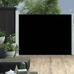 vidaXL Ausziehbare Seitenmarkise 140&times;500 cm Schwarz