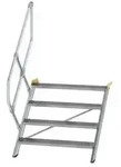 Munk Treppe 45&deg; Stufenbreite 1000 mm 4 Stufen Aluminium geriffelt