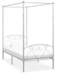 vidaXL Himmelbett-Gestell Wei&szlig; Metall 120 x 200 cm