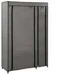 vidaXL Faltschrank Grau 110x45x175 cm Stoff