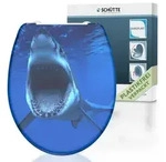 Duroplast WC-Sitz SHARK, mit Absenkautomatik und Schnellverschluss