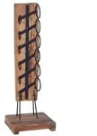 vidaXL Weinst&auml;nder f&uuml;r 6 Flaschen 35x35x100 cm Massivholz Teak